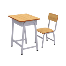 School furniture Modern furniture student study cheap attached school wooden single desk and chair